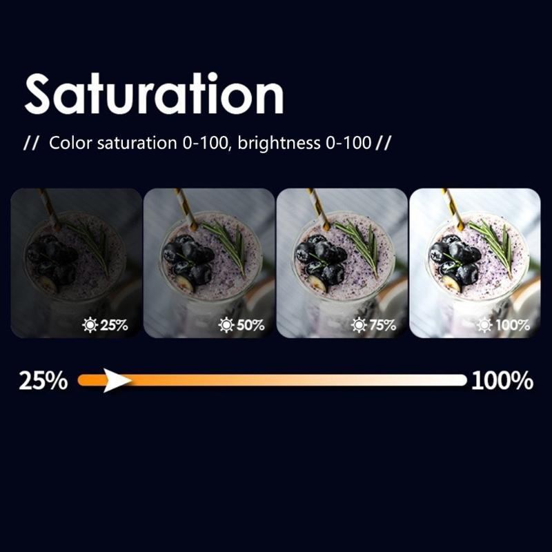 Camera LED Light 1800mAh Battery Rechargeable for Photo and Video Lighting with Cold and Warm Color Temperature