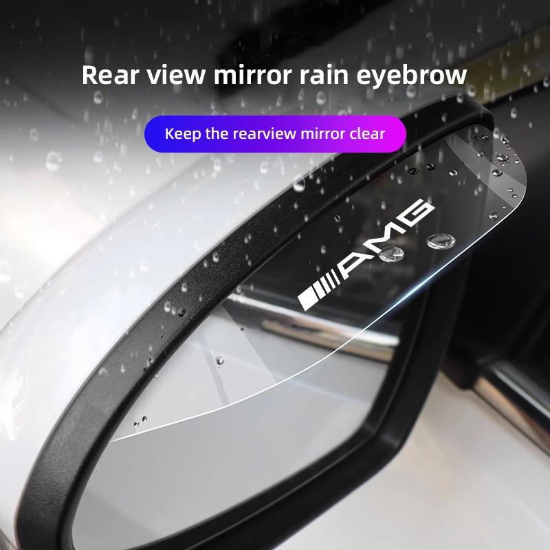 2Pcs Car Rearview Mirror Rain Cover Eyebrows Auto Accessories For Mercedes Benz AMG W204 W205 W203 W211 W212 W213 W201 W210 W124 GC3