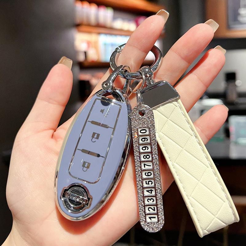 Applicable to Nissan key set 14th generation Xuanyi Bluebird Teana Sunshine Qijun Nissan Tiida bag buckle case Auto supplies