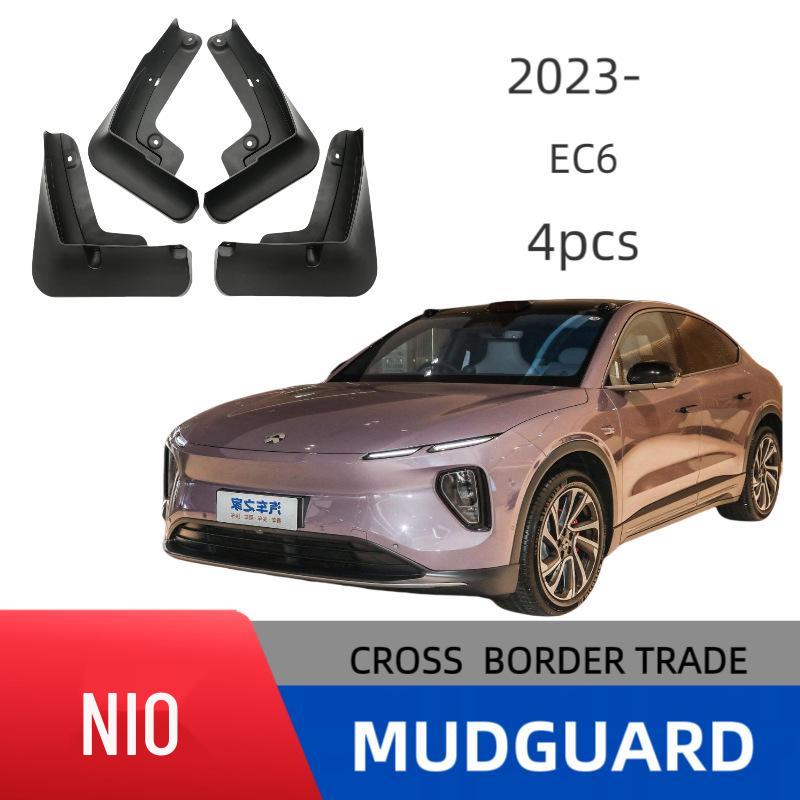 NIO EC6 Mudguards: Compatible with 23 Models, Soft Rubber, No Drilling Required