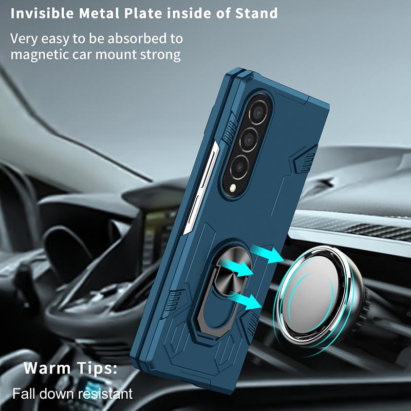 Für Z Fold4 Fold3 Hülle Samsung Z Fold 2 1 Anti Impact Stoßfest Anti Scratch Mecha Cover Case Schwarz Grün Blau