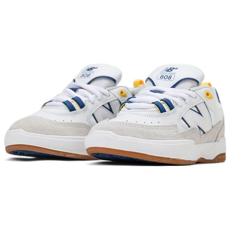 New Balance Nb Numeric Tiago Lemos 808 Leather Low-Top Skate Shoes Unisex Sneaker White Blue NM808WBY