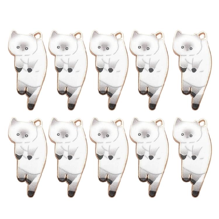 10Pcs Jewelry Making Tassels Animals Cat Pendant for Bracelets Keychain Crafts