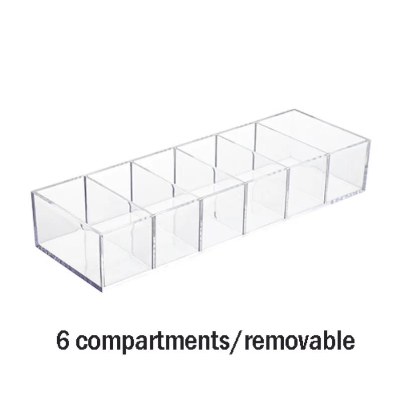 Clear Acrylic Makeup Cosmetics Organizer Storage Box Compact Jewelry and Cosmetic Storage Box for Vanity and Dresser
