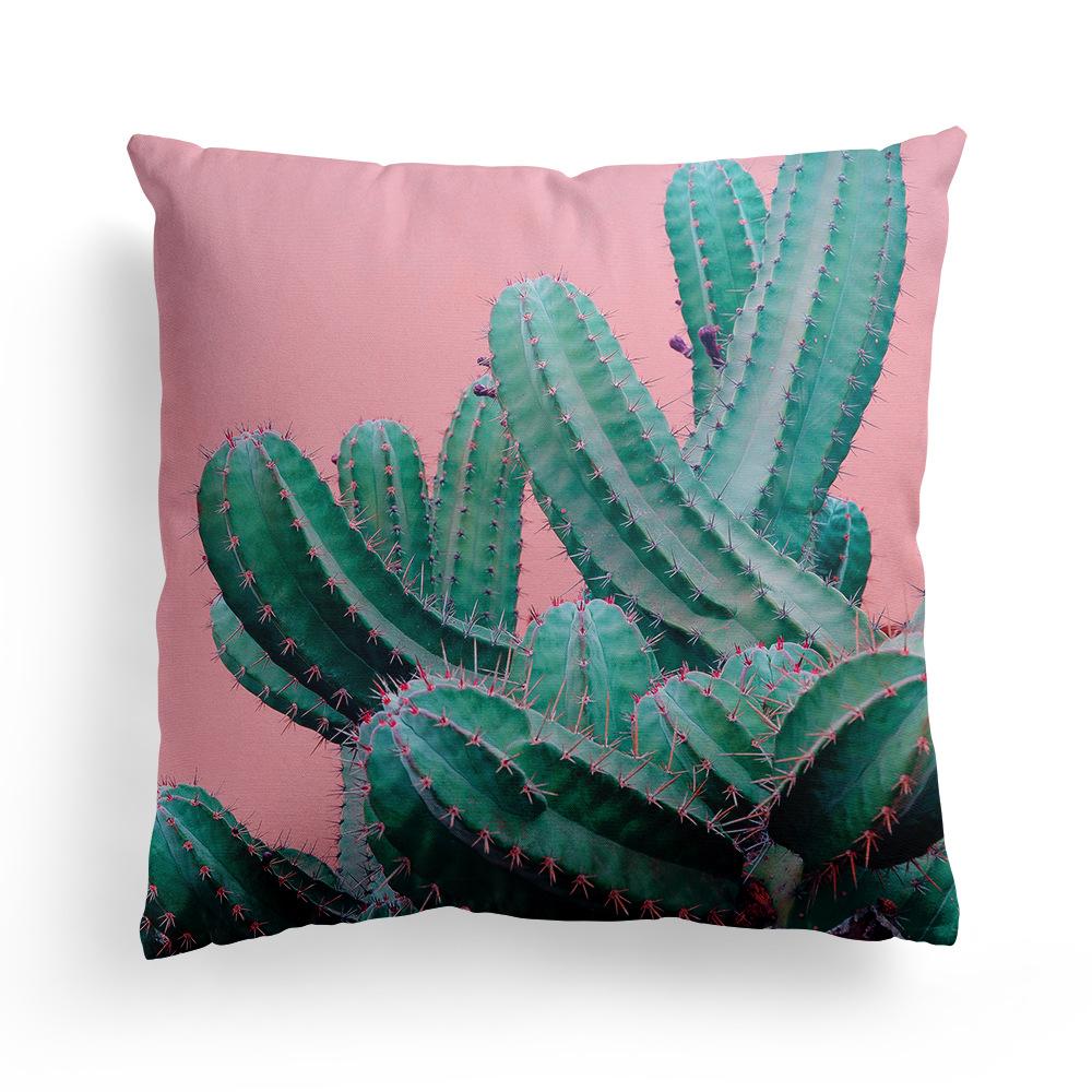 Floral Print Pillowcase, Home Peach Skin Velvet Material Sofa, Car Office Bedside Pillow and Cushion Cover