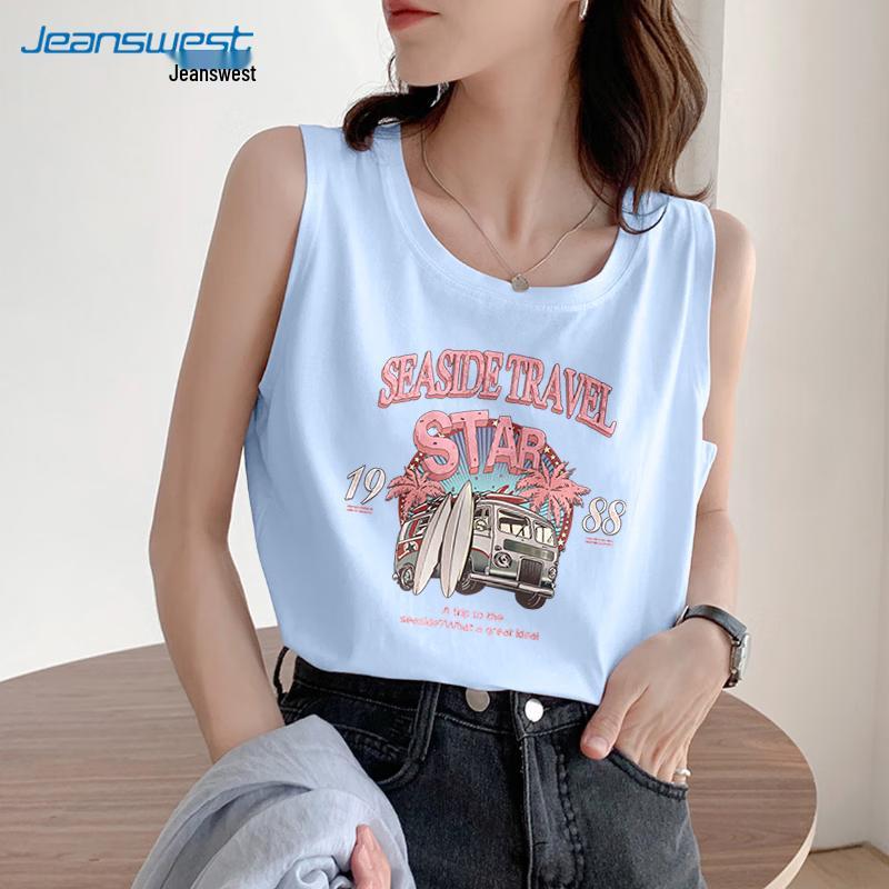 Jeanswest Damen lockeres Tanktop aus reiner Baumwolle