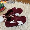 Ins Vintage Brown German Training Shoes 22 Winter Fleece Warm Forrest Forrest Shoes Casual Sports Board Shoes
