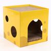 Double-Layer Cat Cardboard House: Durable Corrugated Scratching Board & Bed, Enclosed, Wear-Resistant, Large Size.