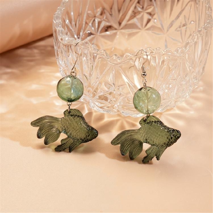 Unique Ear Buckles Goldfish Charm Earrings Elegant Accessories Fashion Females Ear Jewelry Suitable for Party Daily