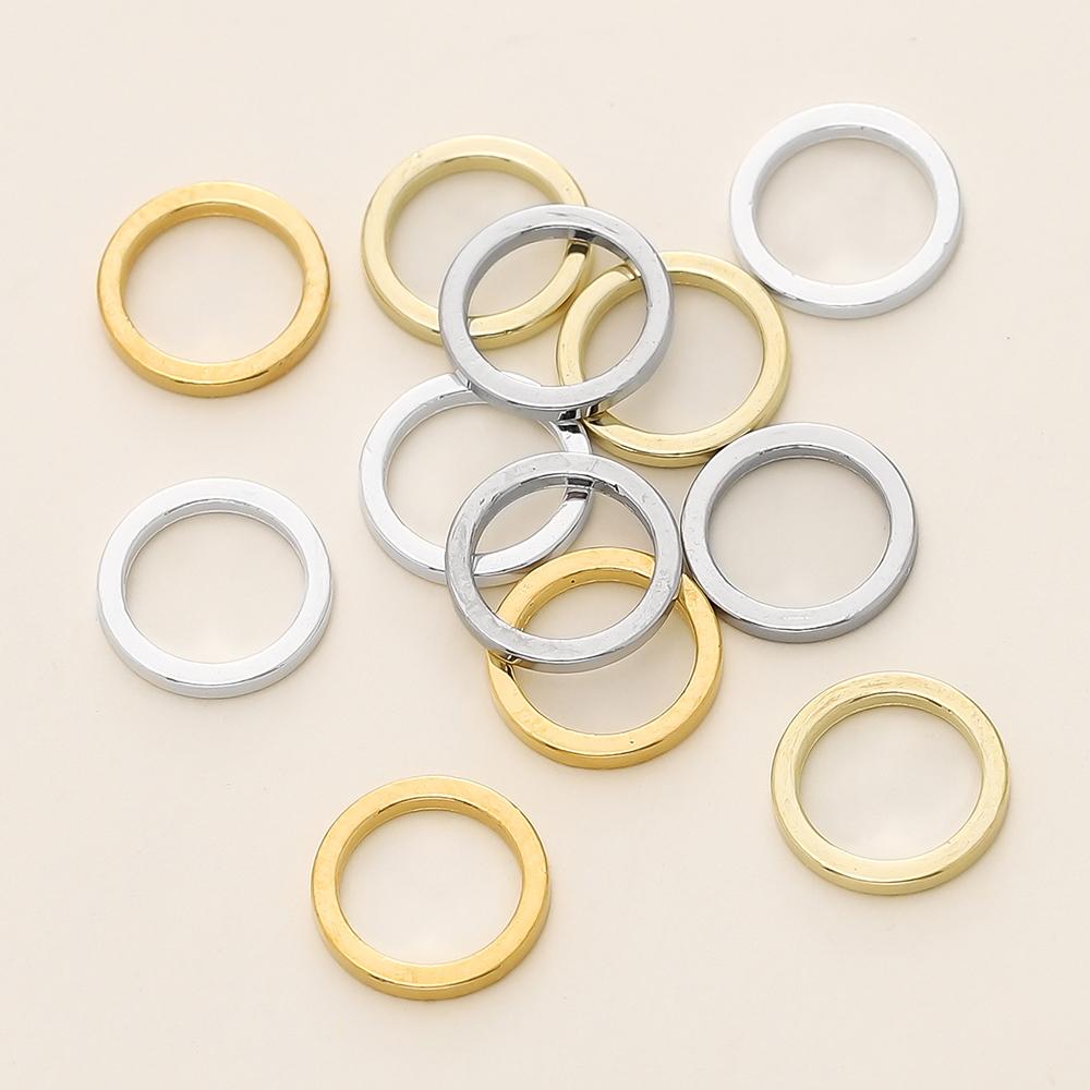 10/20 Stück/Packung 14K/18K Goldfarben Beschichtetes Messing Offene Biegeringe Sprengringe Verbinder für Schmuck Halsketten Herstellung Zubehör