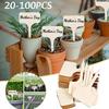 10-200pc T-Type Wooded Plant Labels Plug-in Succulent Plant Flower Label Garden Marker Vegetable Name Sign Handwritten Tags
