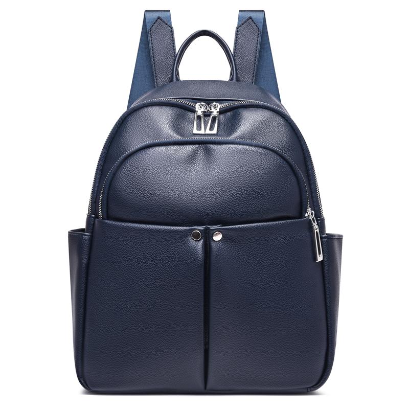 Neuer hochwertiger Damenrucksack Reise Großer Rucksack PU-Leder Handtasche Schultasche für Mädchen Damentasche Weibliche Schulter Rück