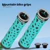 Mountainbike Handlebar Grips 1 Pair Bicycle Handle Bar with Plugs Ergonomic Impact Protection Design Non-Slip Shock-absorbing Single-sided Locking