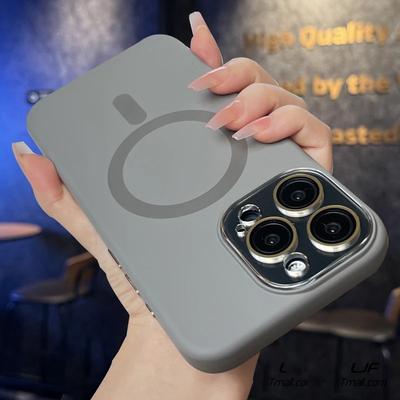 Liquid Silicone Magnetic Original Case For iPhone 15 14 Plus 13 12 11 Pro Max For Magsafe Wireless Charge Shockproof Soft Cover