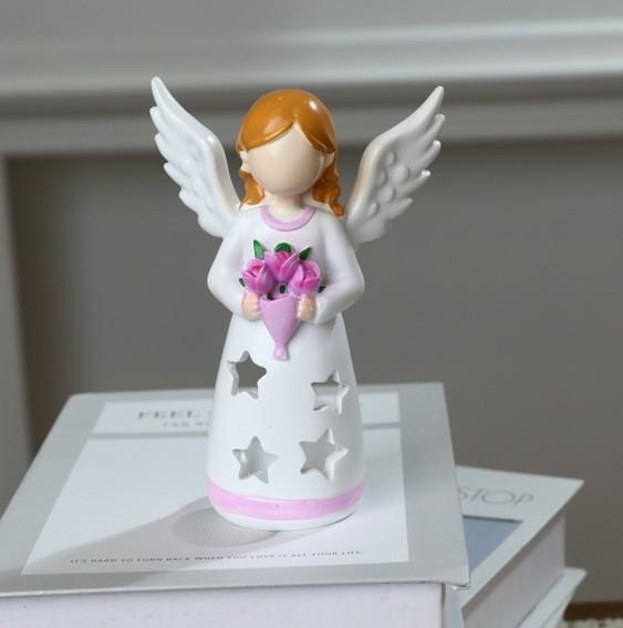 Easter Rabbit Resin Craft With Angel And Sunflower For Gift And Home Decor