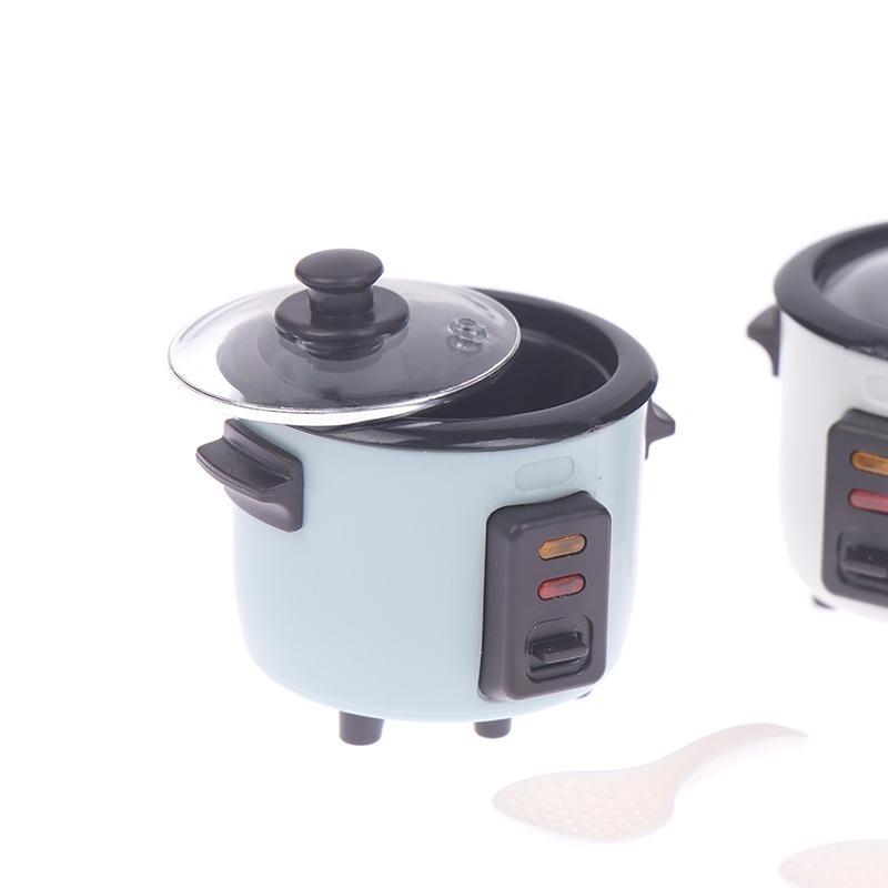 1:12 Mini Orezar Casă de Păpuși Cu Lingură de Orez Bucătărie Ustensile de Bucătărie Model de Gătit