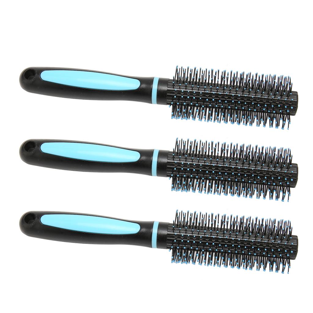 3pcs Round Hair Brush Scalp Massage Reduce Hair Pulling Curling Roll Hairbrush Roller Comb for Salon Home Use