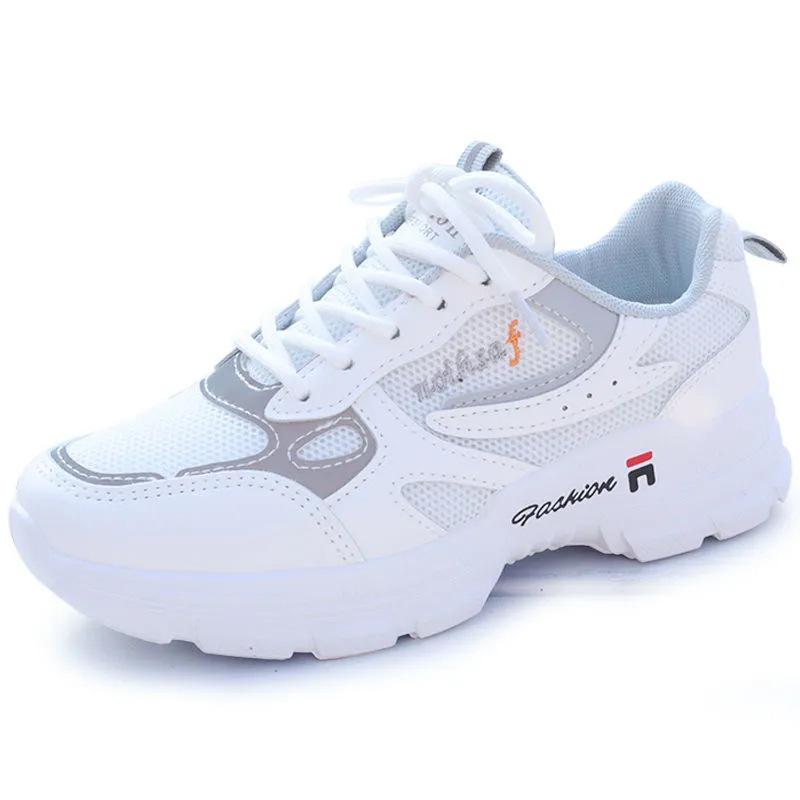Autumn mesh breathable heightened platform sneakers soft sole non-slip dad shoes tide