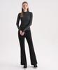 Cotton Peach Bootcut Pants Black (Basic/Long)