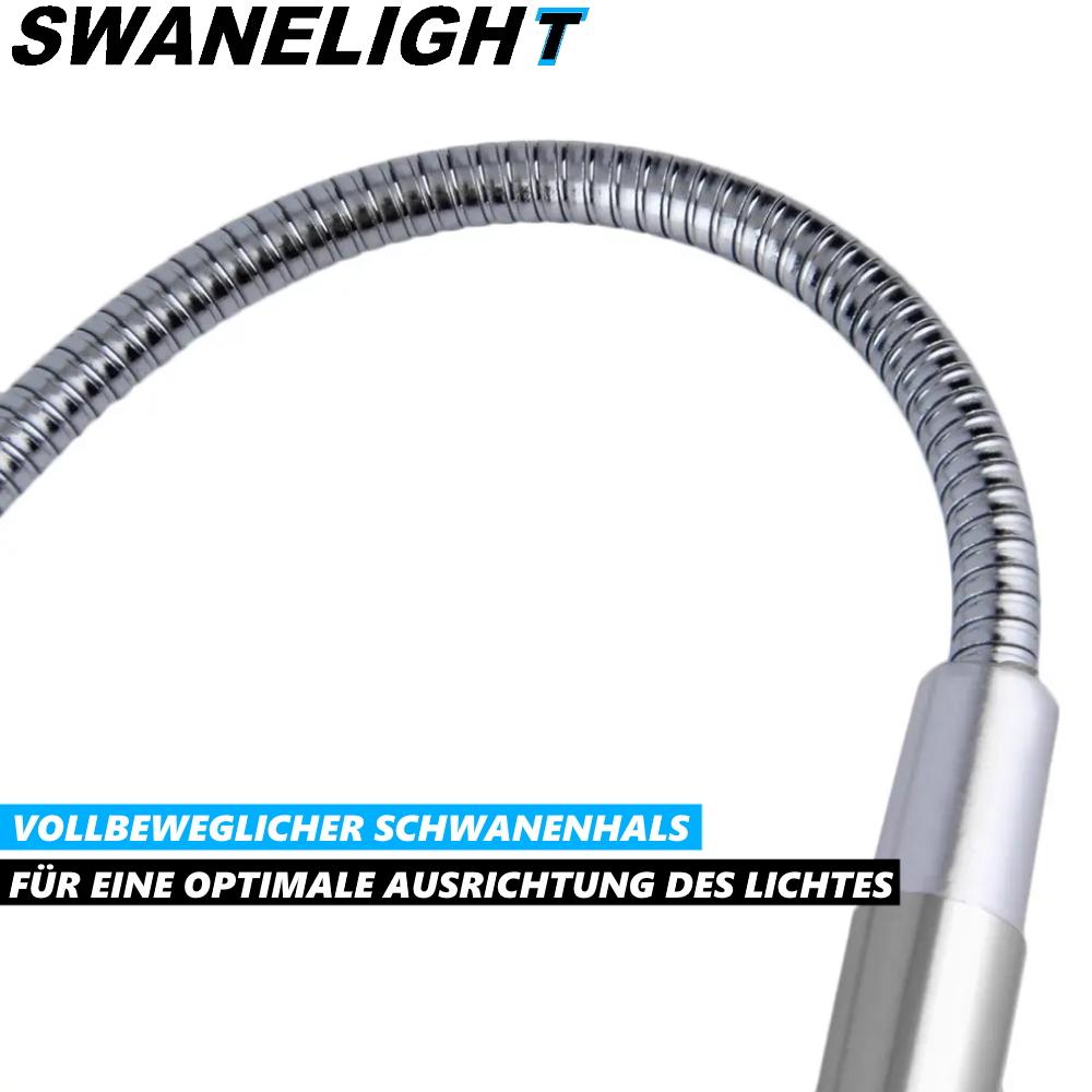 SWANELIGHT USB LED Reading Lamp Swivelling 5 LED Gooseneck Lamp