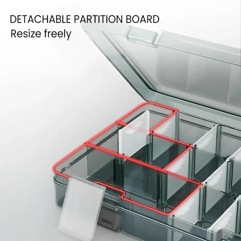 Thickened Plastic Tool Parts Box Removable Grid Mini Classification Grid Tool Classification Case