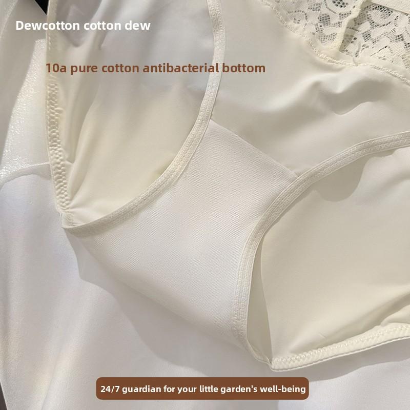 Ladies Summer New Style Light Luxury Sexy Lace Edge Satin Ice Silk Without Trace Briefs