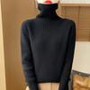 Women's Cashmere Loose High Neck Sweater - Pure Wool Base Layer Pullover for Autumn/Winter