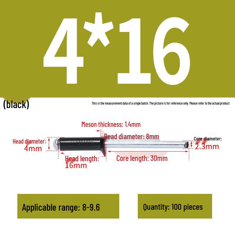 Stainless Steel Countersunk Flat Head Aluminum Open-End Pop Rivet for Decoration