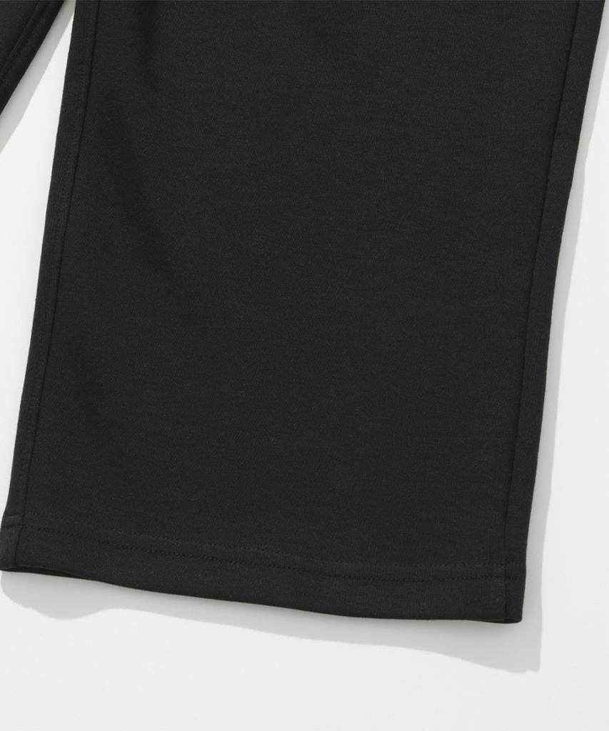 XOX One-Pleat Wide Sweatpants [Black]