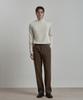 WORK ON BODY OFF Kor Semi-Overfit Mock Neck Knit [Ivory]
