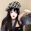 Hat Women's Autumn New Cloud Hat Chessboard Gebere Retro Fashion Breathable Painter Hat