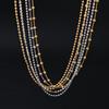 S925 Sterling Silver Sparkling Round Bead Clavicle Chain - Simple, Versatile, and Fashionable with a High-End Feel.