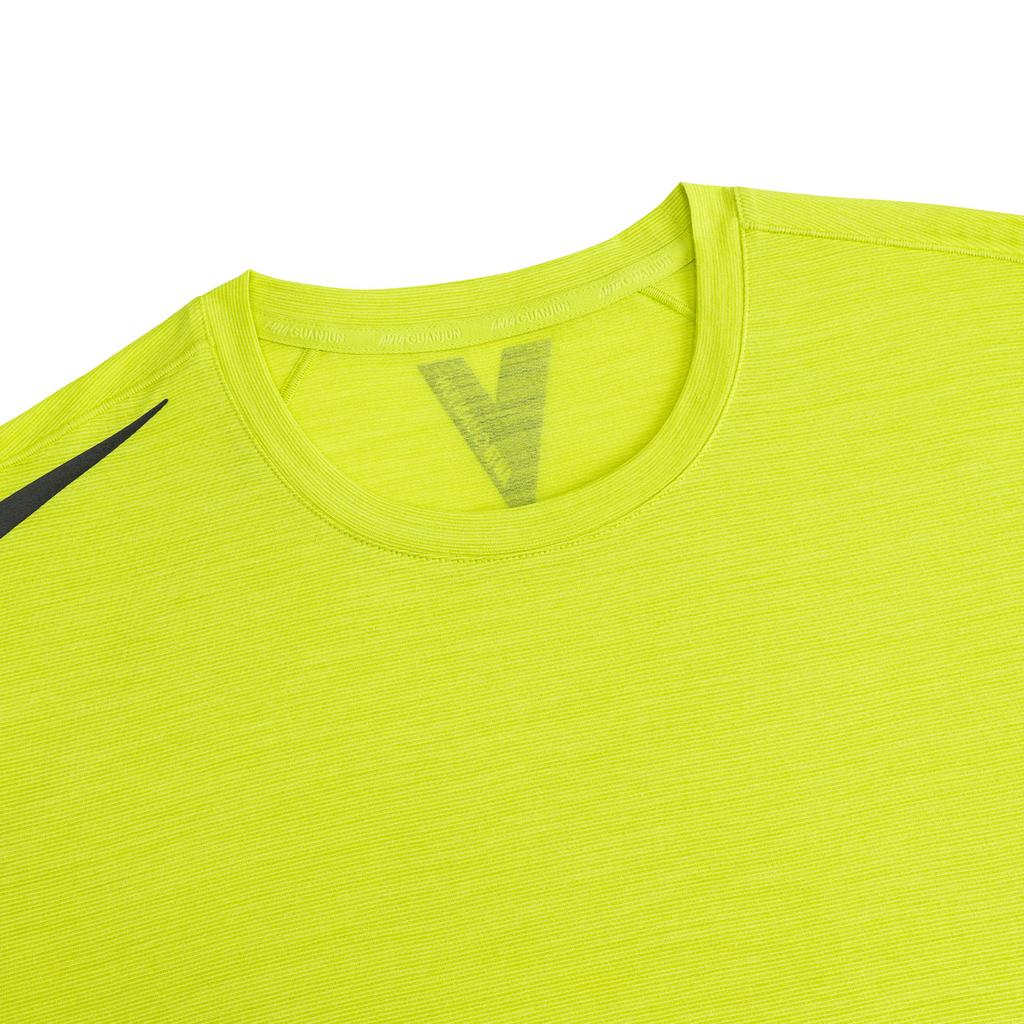Anta Champion Mens Short Sleeve Knitted T-Shirt Summer 2026 Men tops Lemon-Mist-Yellow 152620107-2