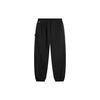Li Ning Basketball Series Bad Five Letter Embroidery Drawstring Cuffed Knitted Sports Pants Men Pants Black AKLU471-3