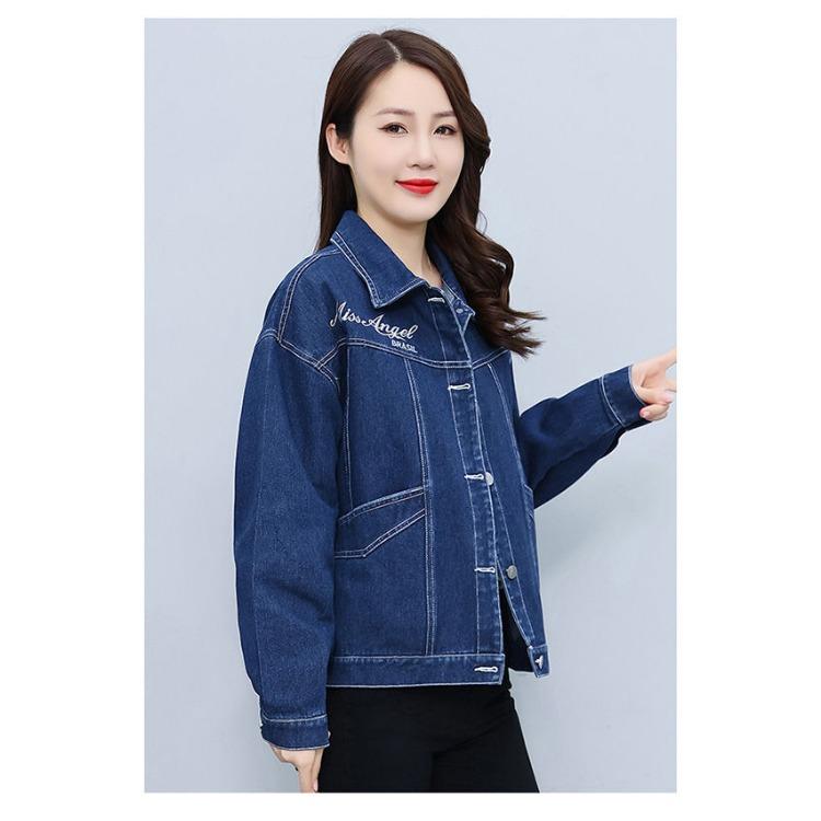 Fashion Trend Loose Fit Soft Denim Jacket for Women, Ideal for Spring and Autumn Outdoor Activities