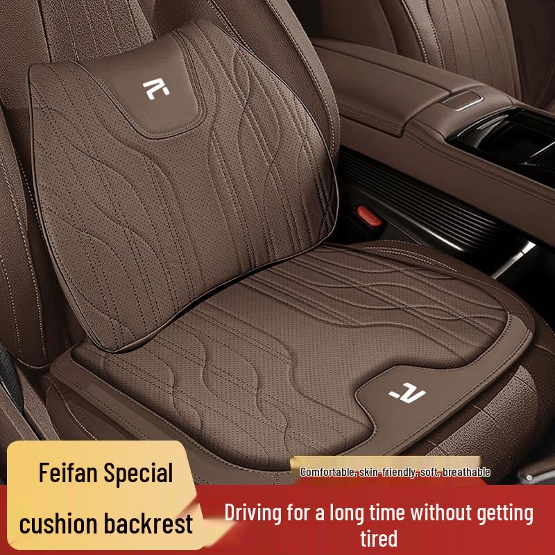 Feifan Car Headrest with Lumbar Support: Memory Foam Neck and Seat Cushion