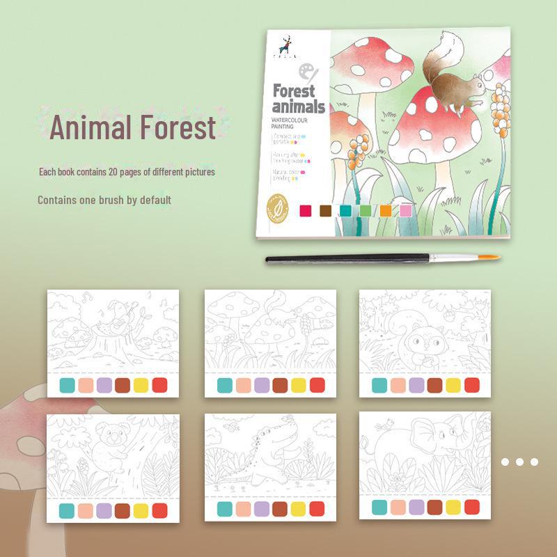 

Прыгающий олень: Творческая акварельная раскраска с мультяшными героями и граффити для детей