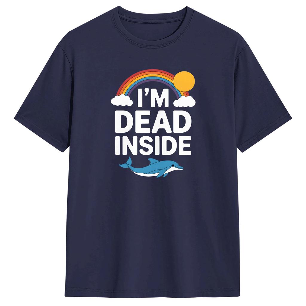 IM Dead Inside TShirts for Unisex Humorous Pure Cotton Tees Crew Neck Short Sleeve T Shirt Plus Size Clothing