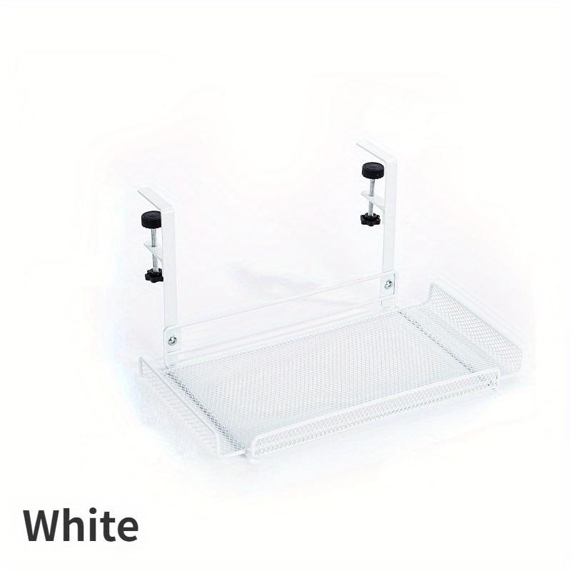 

1 шт. Органайзер для кабелей под стол Металлический органайзер для кабелей для дома Металлический кабельный лоток-корзина для настольных аксессуаров белый