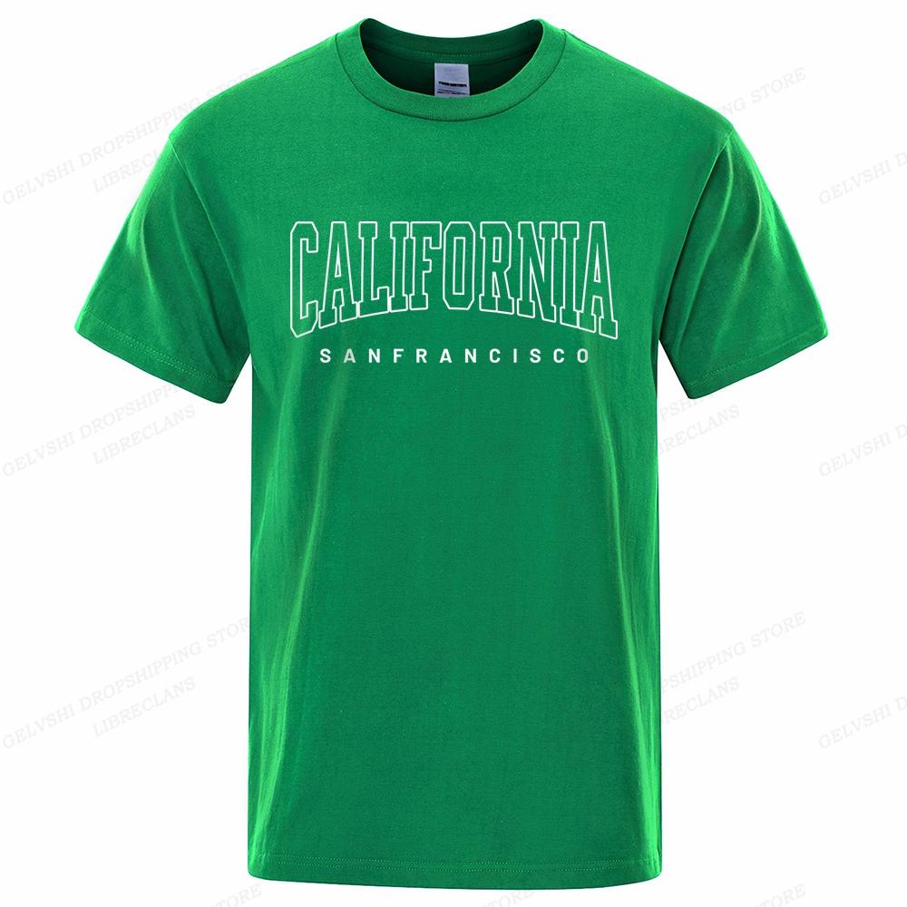 California T Shirt Unisex Unisex Fashion T-shirts Cotton Tshirt Kids Hip Hop Tops Tees Boy Tees Y2k Clothes Summer Letter Camisetas
