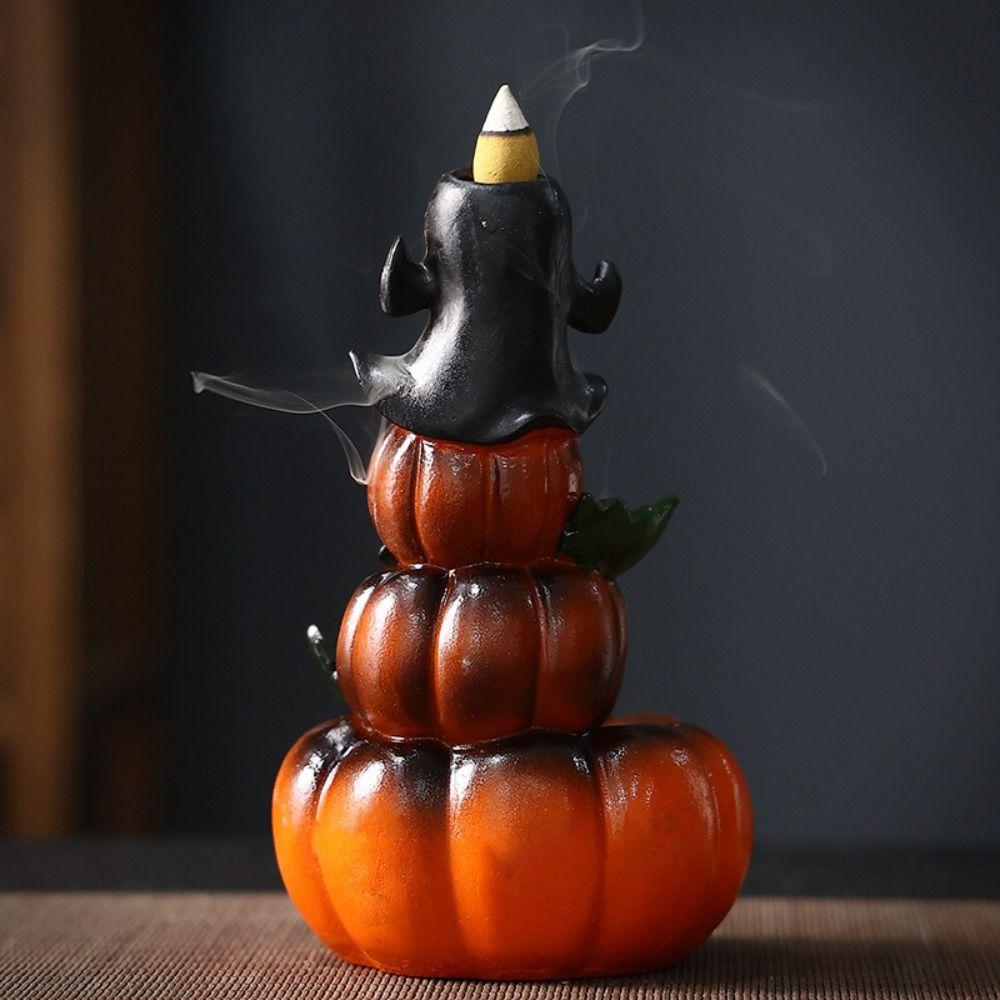 Retro Pumpkin Backflow Incense Holder Resin Backflow Incense Burner  Home Office Decoration