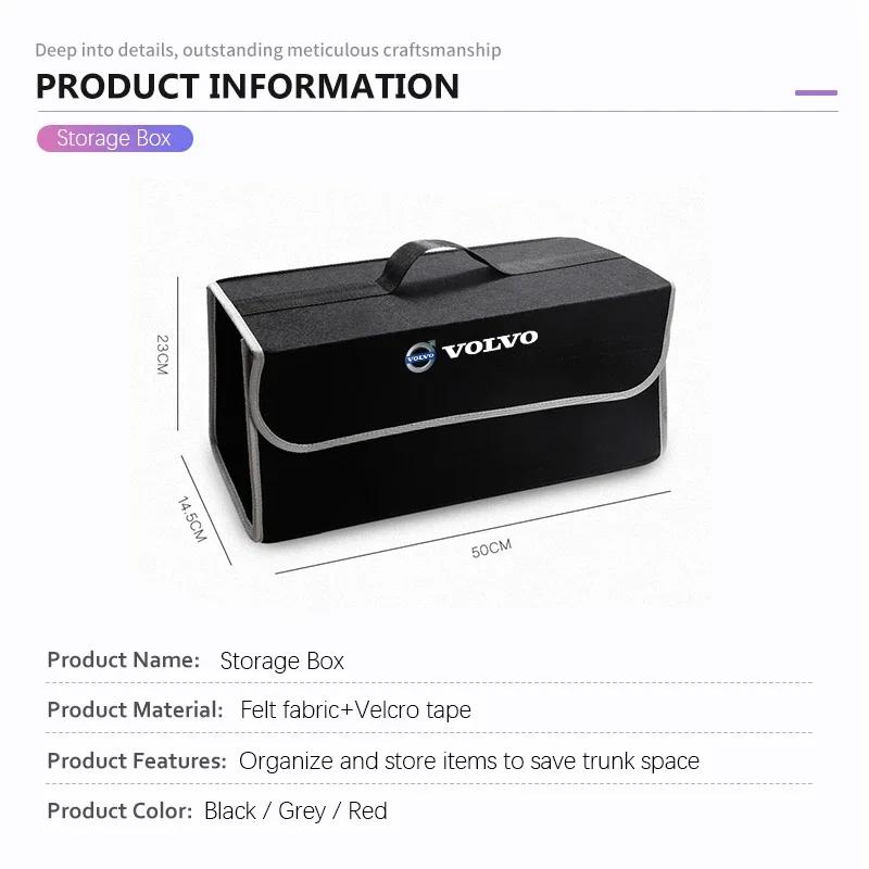 Volvo Scatola Organizzatrice per Bagagliaio Auto Borsa Pieghevole di Grande Capacità per Xc60 Xc90 V40 V60 S60 V50 V90 S80 C40 XC40 V70 XC70 C30 C70