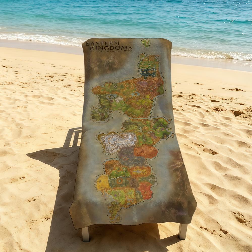 Game W-World of W-Warcraft Towel For Outdoor Camping Beach Towel Super Absorbent Quick-Drying Summer Towel
