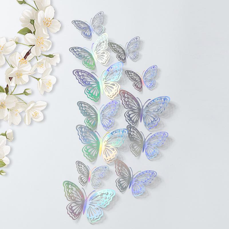 3D Butterfly Wall Stickers: Elegant Self-Adhesive Decorations for Home, Weddings, and Festivals
