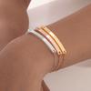 Vnox Dainty Free Custom Women Bracelets,Simple Engrave Name Date Stainlss Steel Bar, Adjustable O Cable Chain,Chic Fashion Gift