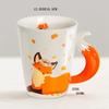360ml Cartoon Animal Fox Pattern Ceramic Mugs with Handle Home Anti-scalding Breakfast Oat Milk Tea Coffee Cups Gifts Drinkware