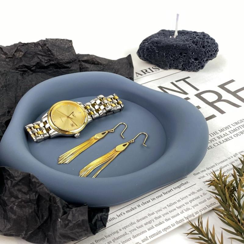 1 pièce sous-verres en silicone en forme de nuage et plateaux à bijoux - Nuage élégant - Solution de rangement durable et créative, Plateaux à bijoux