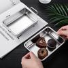 304 Stainless Steel Double Ear Rectangle Snack Plate Fried Chicken Plate Restaurant Creative Candy Fruit Serving Tray Tableware