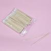 100 Pointed Slim Wood Sticks for Crevice Cleaning, Extruded Cross-Section