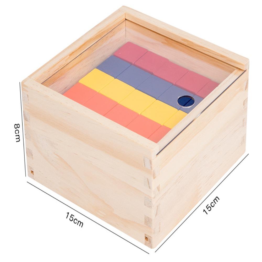 A Box Poratable Wooden Puzzle Creative Three-Dimensional Toy Cube Block Toy  Educational Use